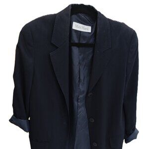🖤 Vintage MaxMara Blazer – Made in Italy – Black Tailored Jacket